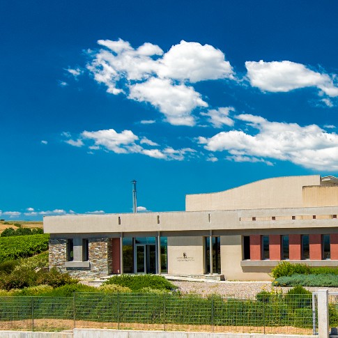 Small building and clear sky