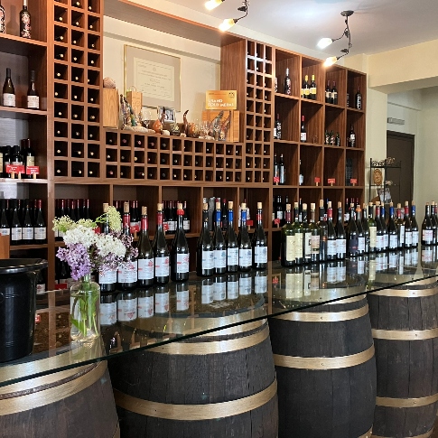 Wine tasting area in Tatsis winery